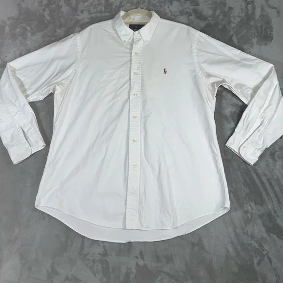 Vintage polo Ralph Lauren white embroidered logo button down shirt - Picture 11 of 11